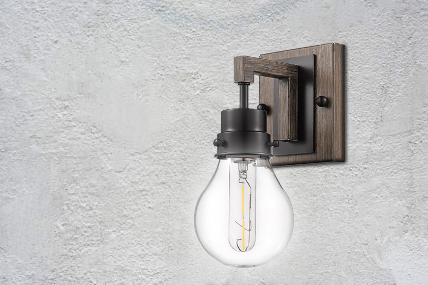 Farmhouse wooden vanity light - Vivio Lighting