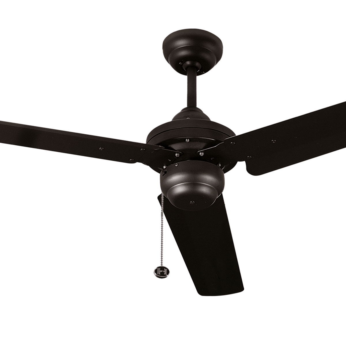 54 inch black ceiling fan no light 3 blade