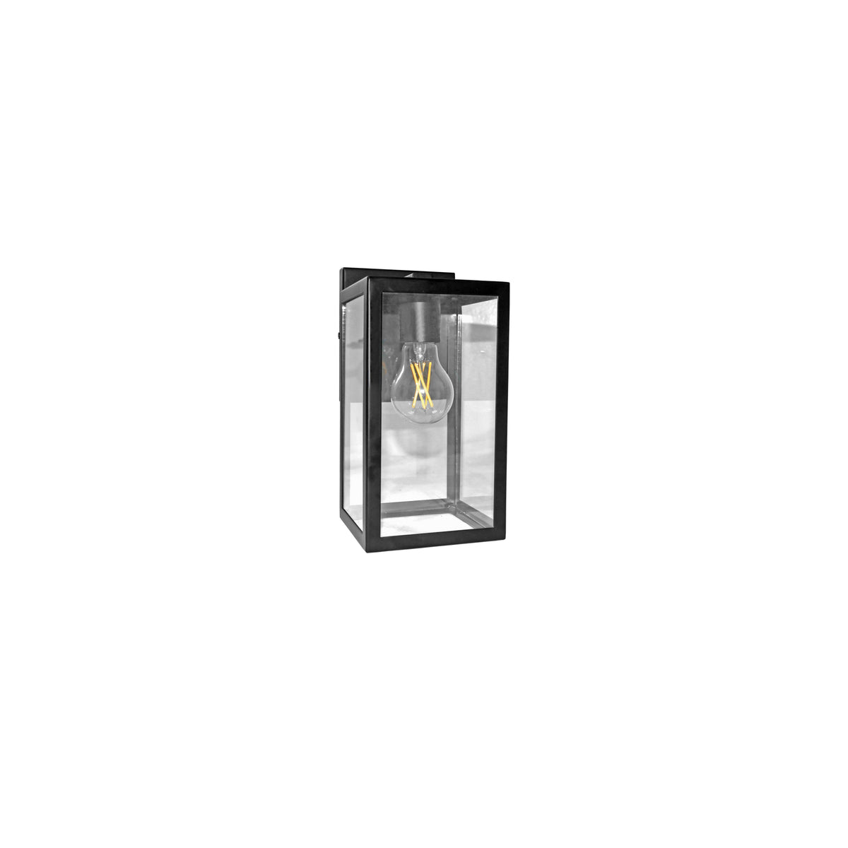 Small black outdoor lantern wall sconce - Vivio Lighting