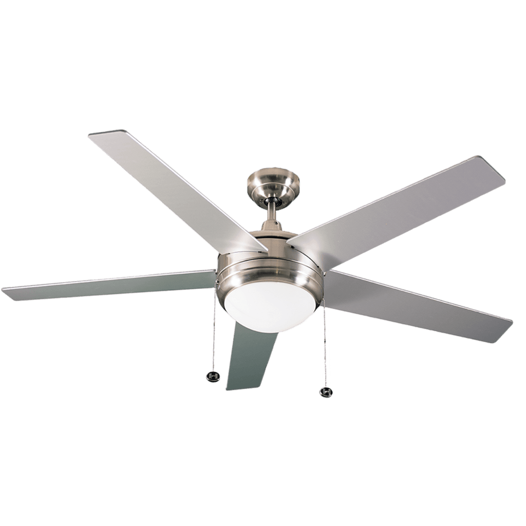 Zephyr 52 inch 5 Reversible Blades Nickel Farmhouse Ceiling Fan with Light Kit - Nickel and Walnut Zephyr 52 inch 5 Reversible Blades Nickel Farmhouse Ceiling Fan with Light Kit - Nickel and Walnut