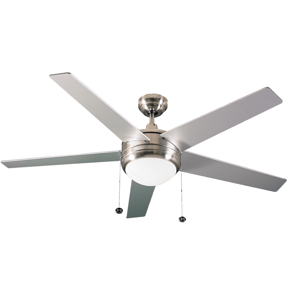 Brushed nickel ceiling fan with led light modern - Vivio Lighting