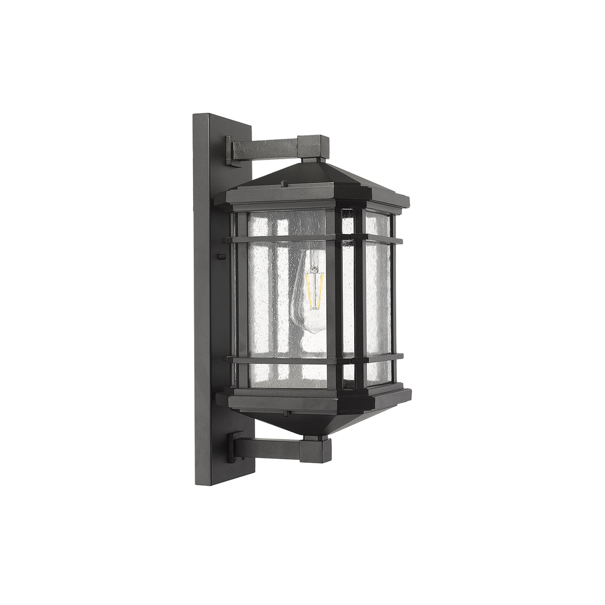 Black outdoor wall lantern lighting - Vivio Lighting