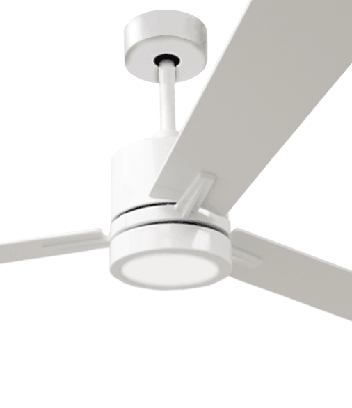 52 inch white modern ceiling fan with led light 3 blade
