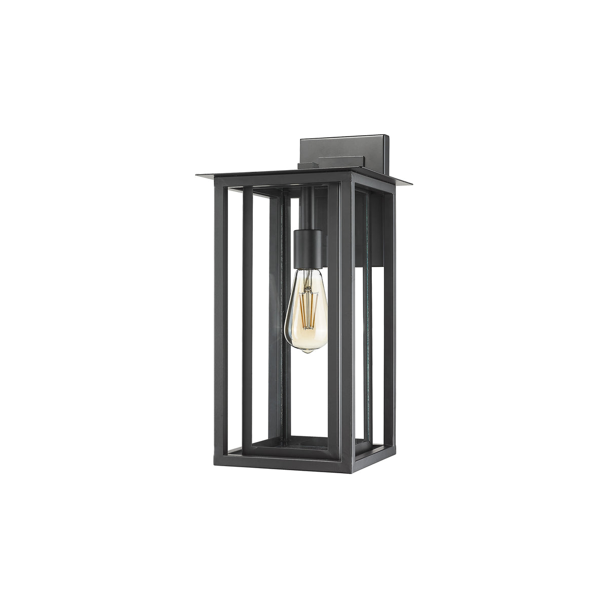 Black outdoor lantern wall sconce - Vivio Lighting