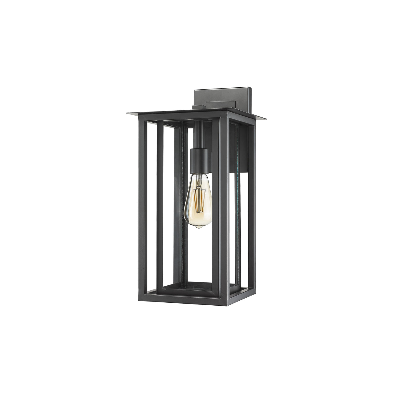 Black outdoor lantern wall sconce - Vivio Lighting