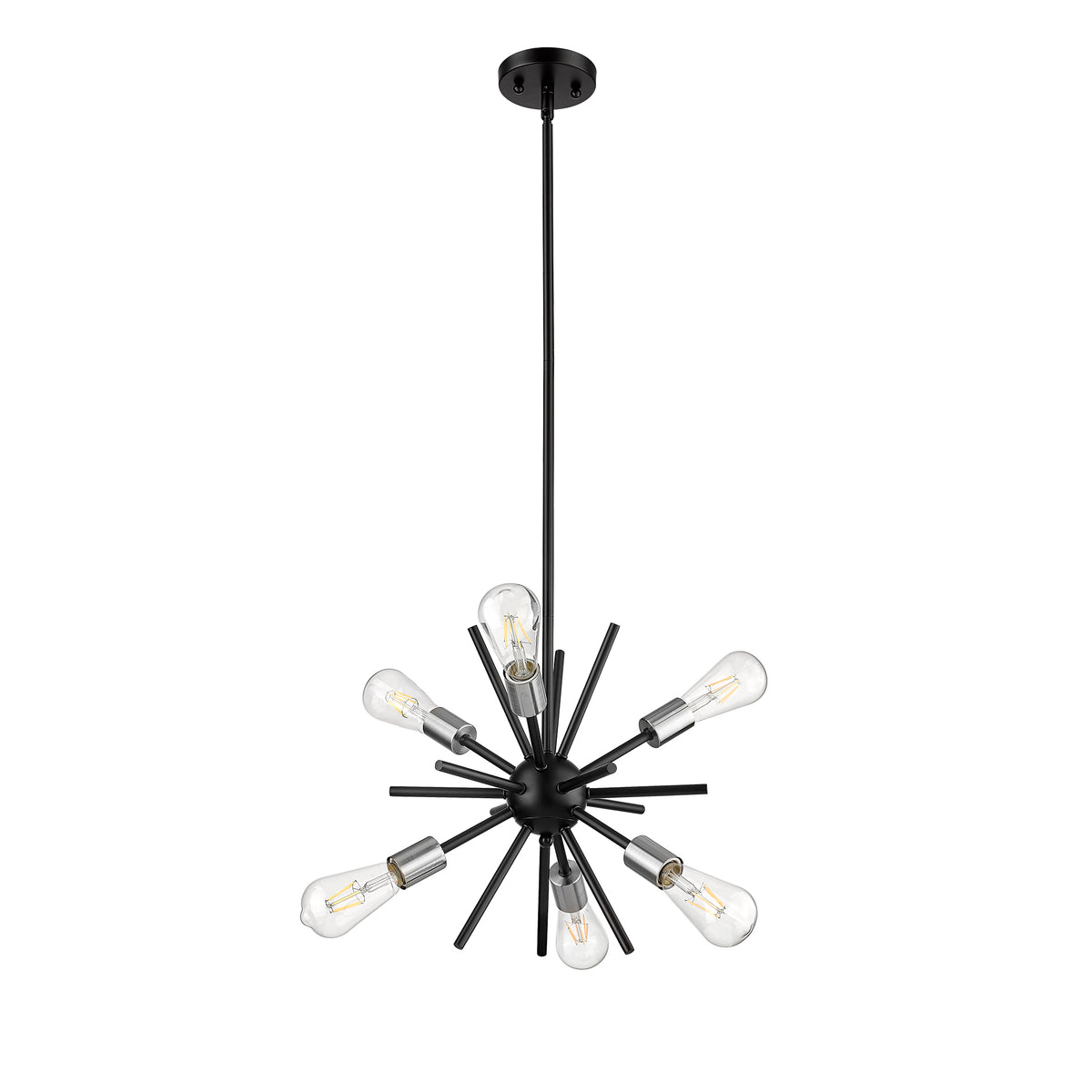 black and nickel chandelier sputnik