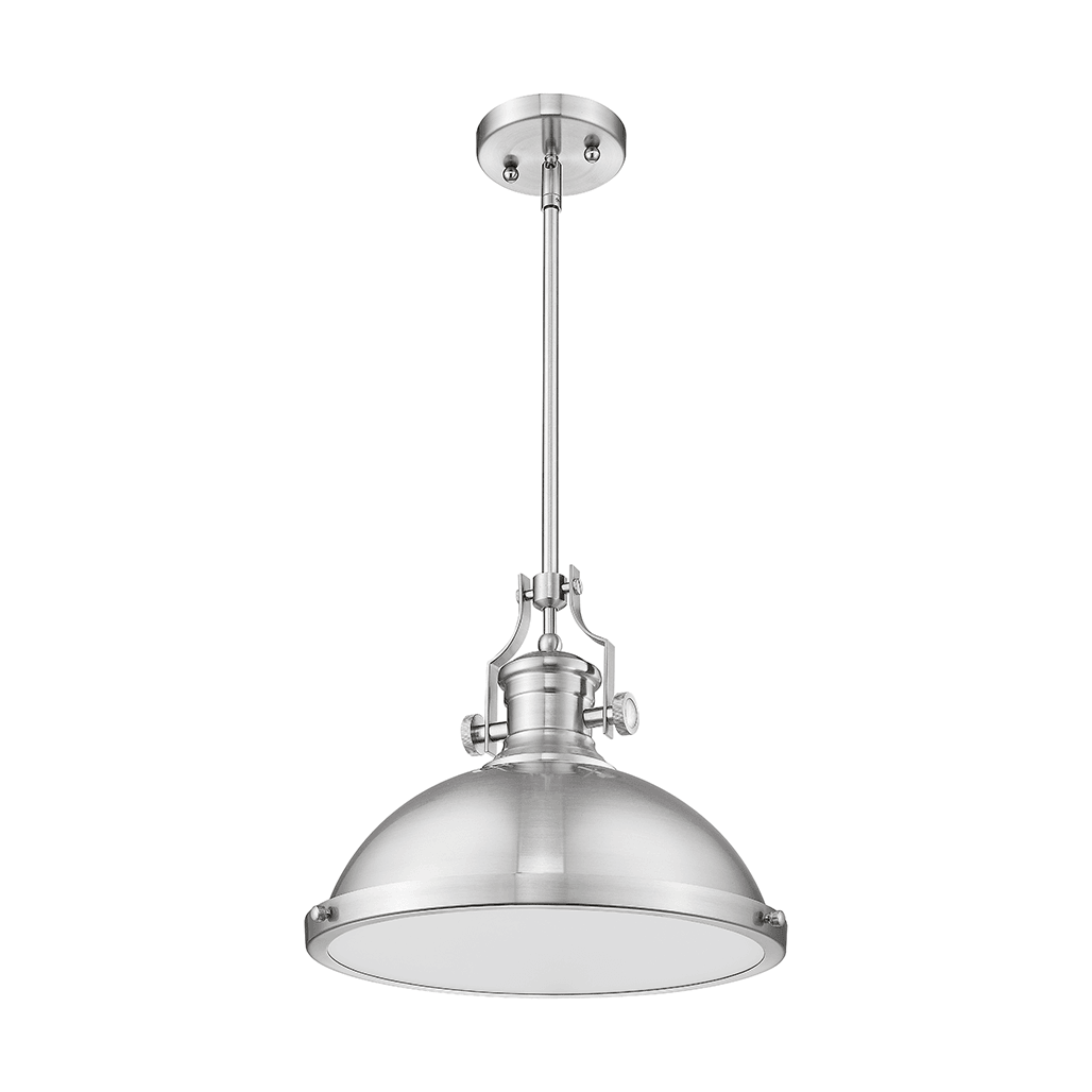 Brushed nickel hanging light deals