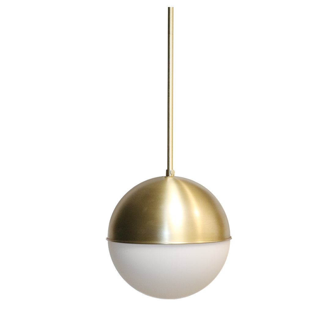 White and gold pendant light fixture - Vivio Lighting