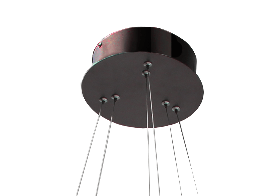 AVA - Modern Acrylic LED Ceiling Light 2 Ring Chandelier Pendant - Coffee Brown - Vivio Lighting