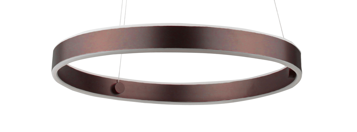 AVA - Modern Acrylic LED Ceiling Light Ring Chandelier Pendant - Coffee Brown - Vivio Lighting