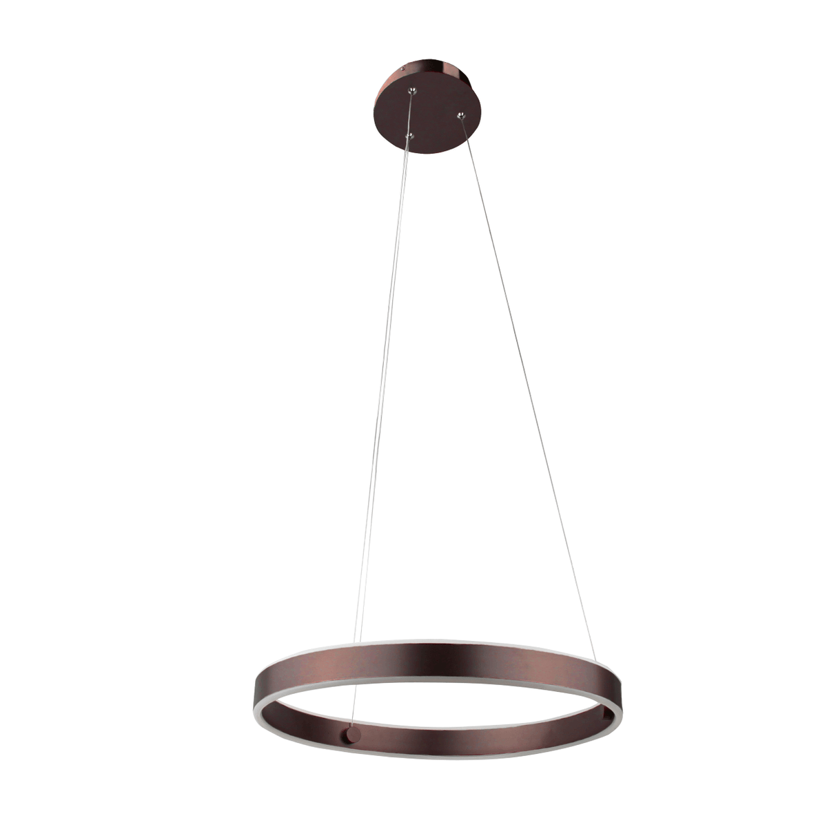 AVA - Modern Acrylic LED Ceiling Light Ring Chandelier Pendant - Coffee Brown - Vivio Lighting