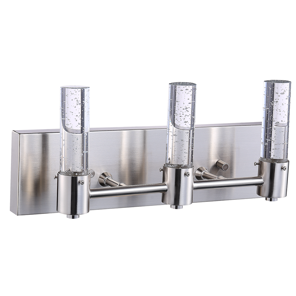 Modern nickel led vanity lights with 3 light - Vivio Lighting