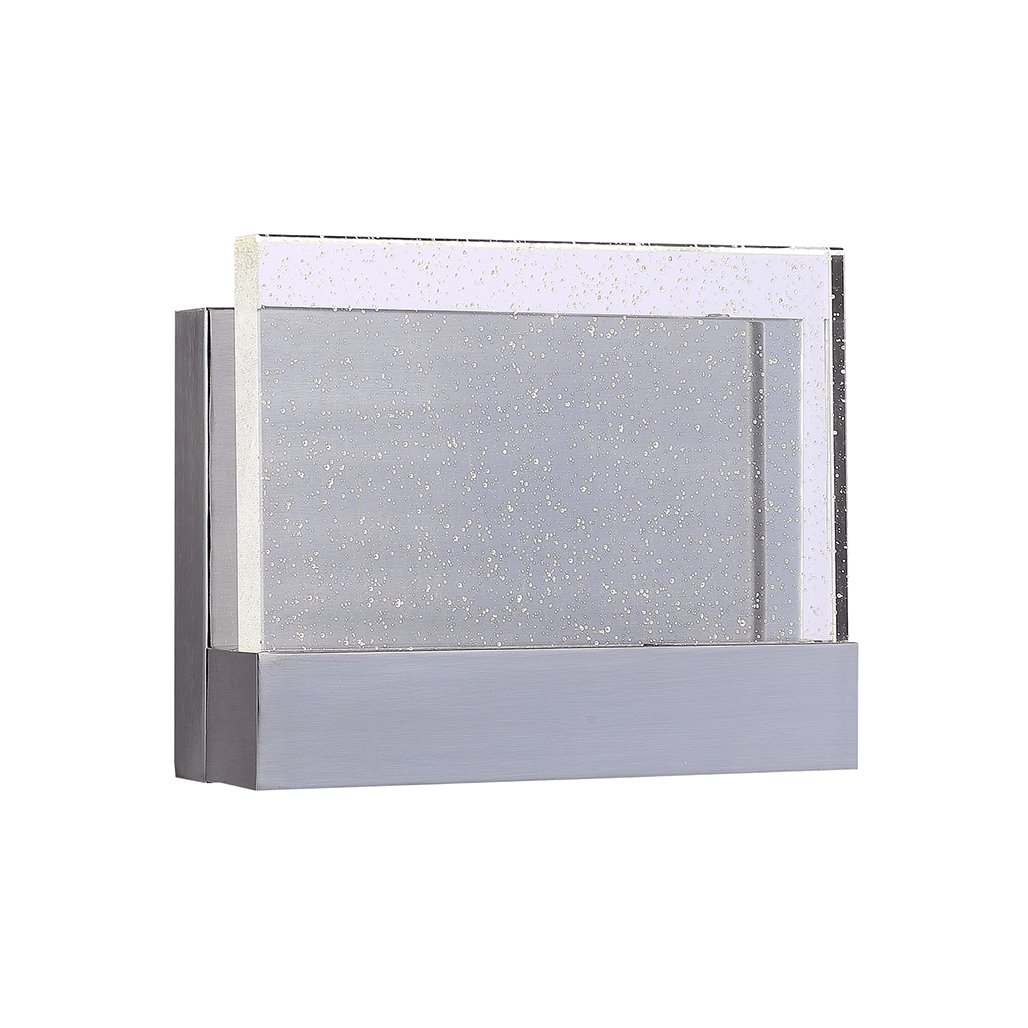 Nickel rectangle bubble wall light led - Vivio Lighting