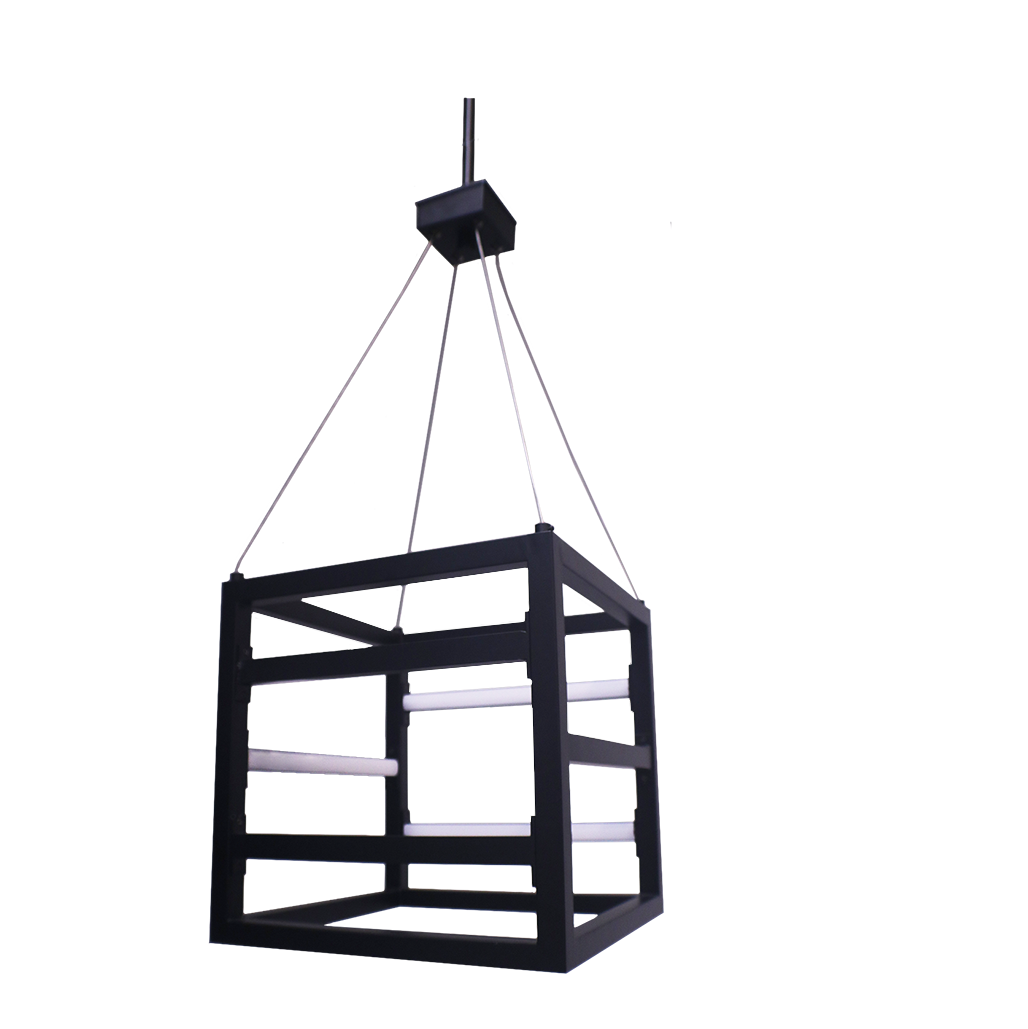 Black led cube light 18 inch - Vivio Lighting