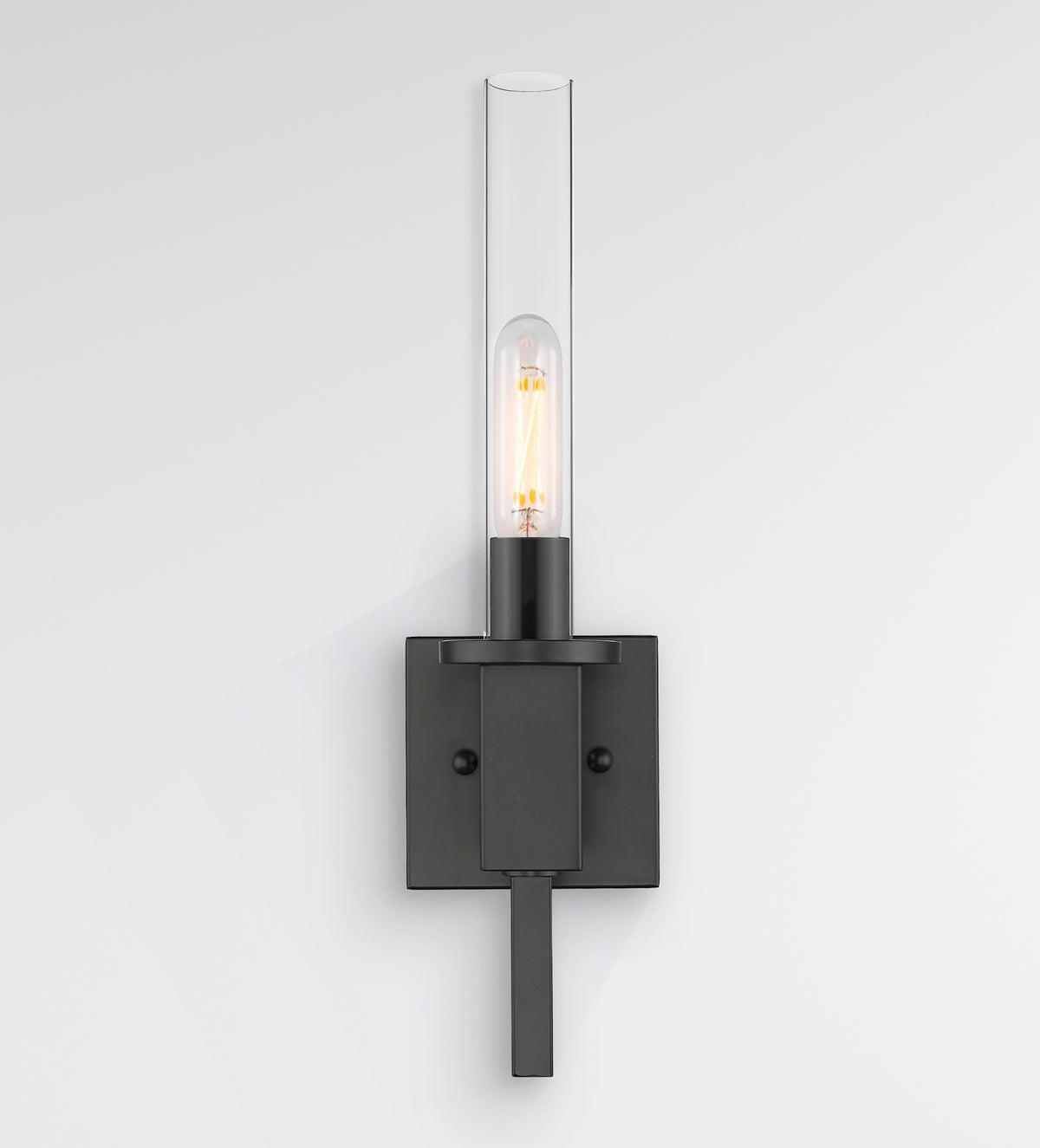 Black glass tube wall light - Vivio Lighting