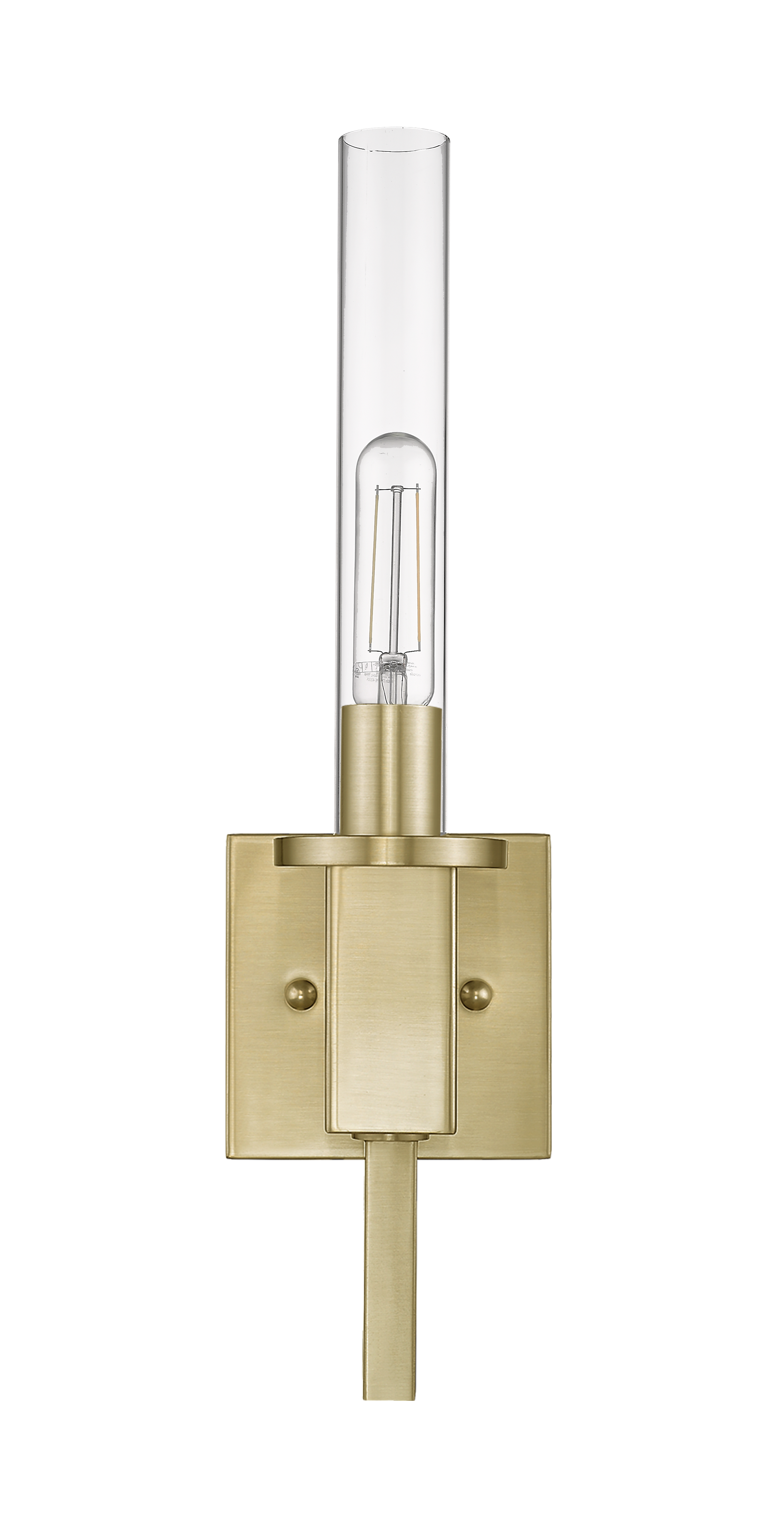 Gold glass tube wall light - Vivio Lighting