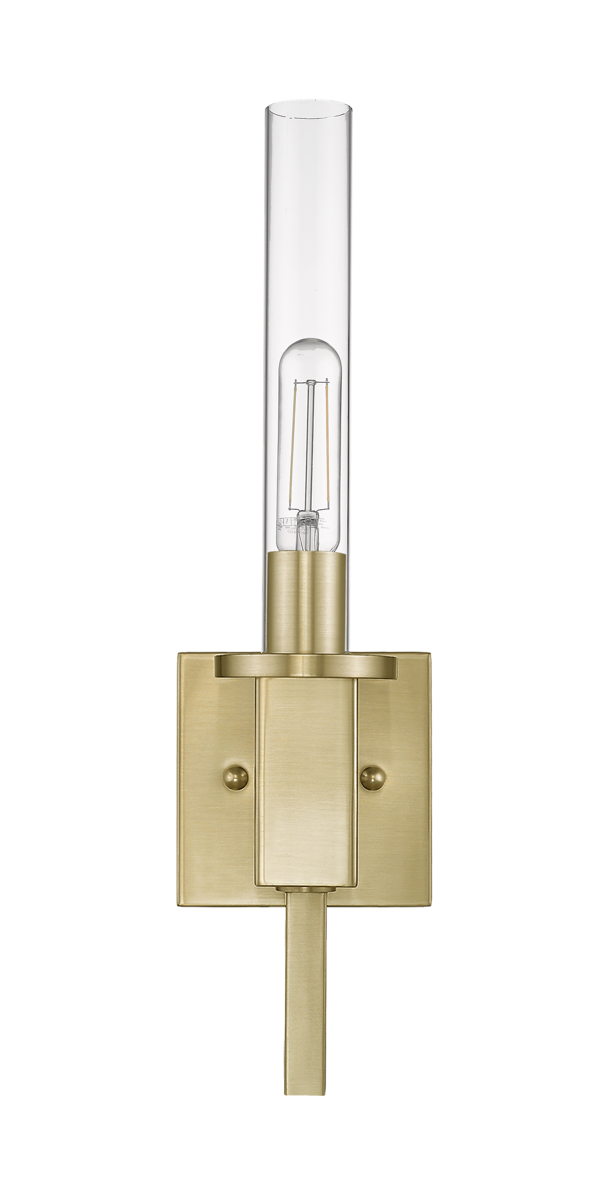 Gold glass tube wall light - Vivio Lighting