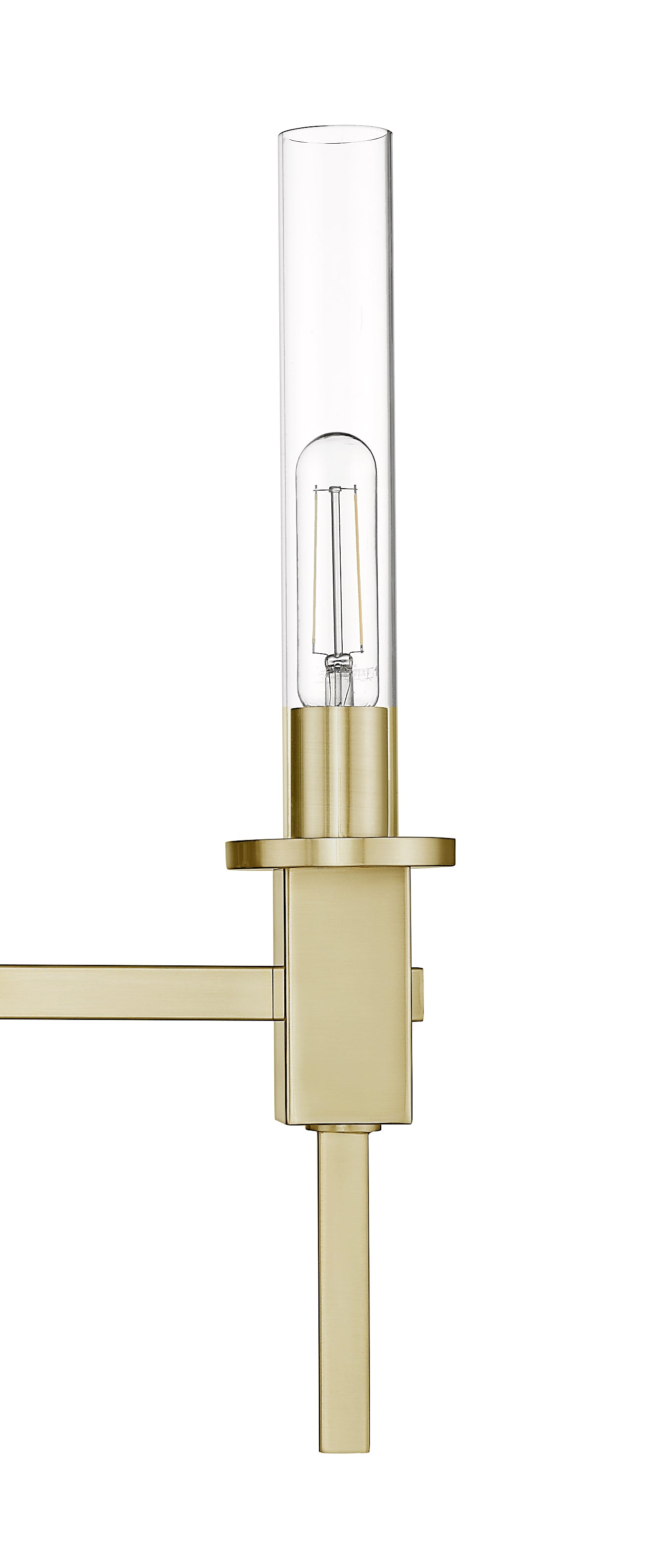 Gold glass tube wall light with 3 light - Vivio Lighting
