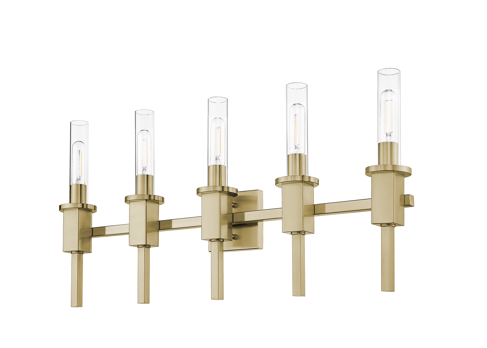 Gold vanity light fixtures with 5 light - Vivio Lighting