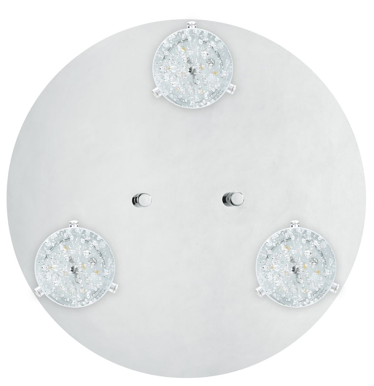 3 light polished nickel bubble pendant lighting bottom - Vivio Lighting