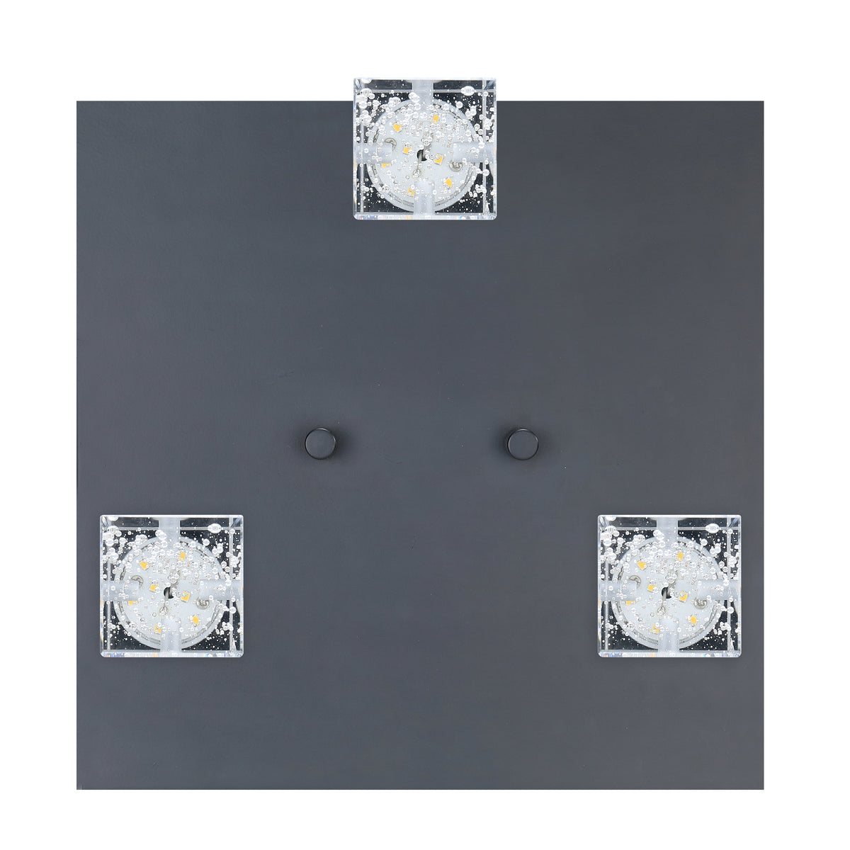3 light black glass mini pendant lights bottom - Vivio Lighting