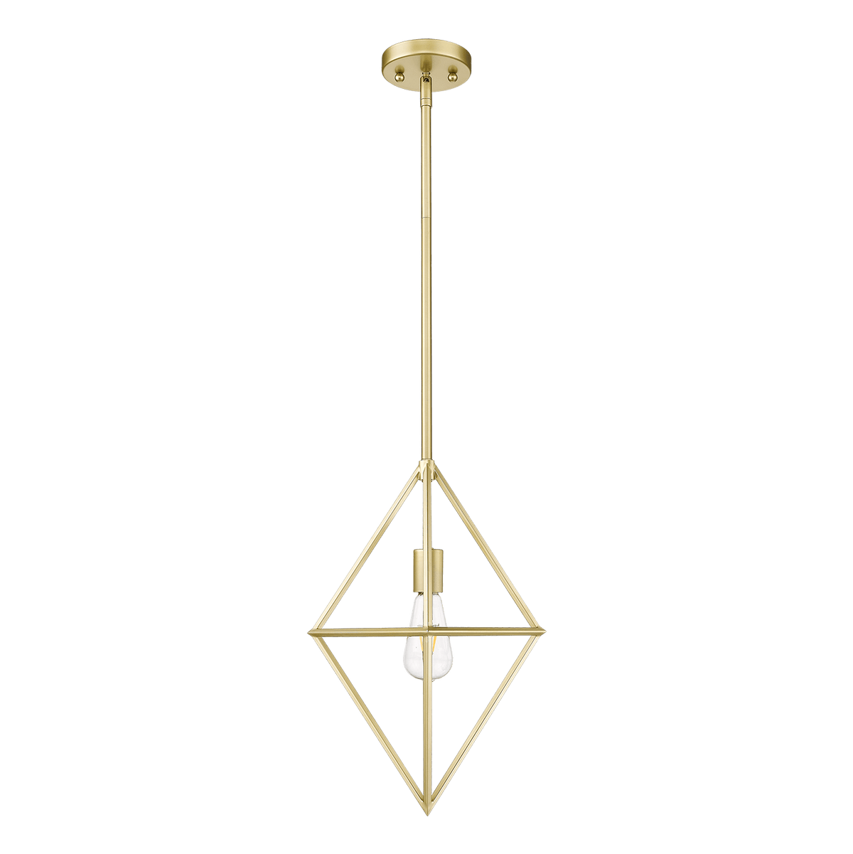 Gomez Modern 1-Light Single Geometric Pendant Light - Gold - Vivio Lighting