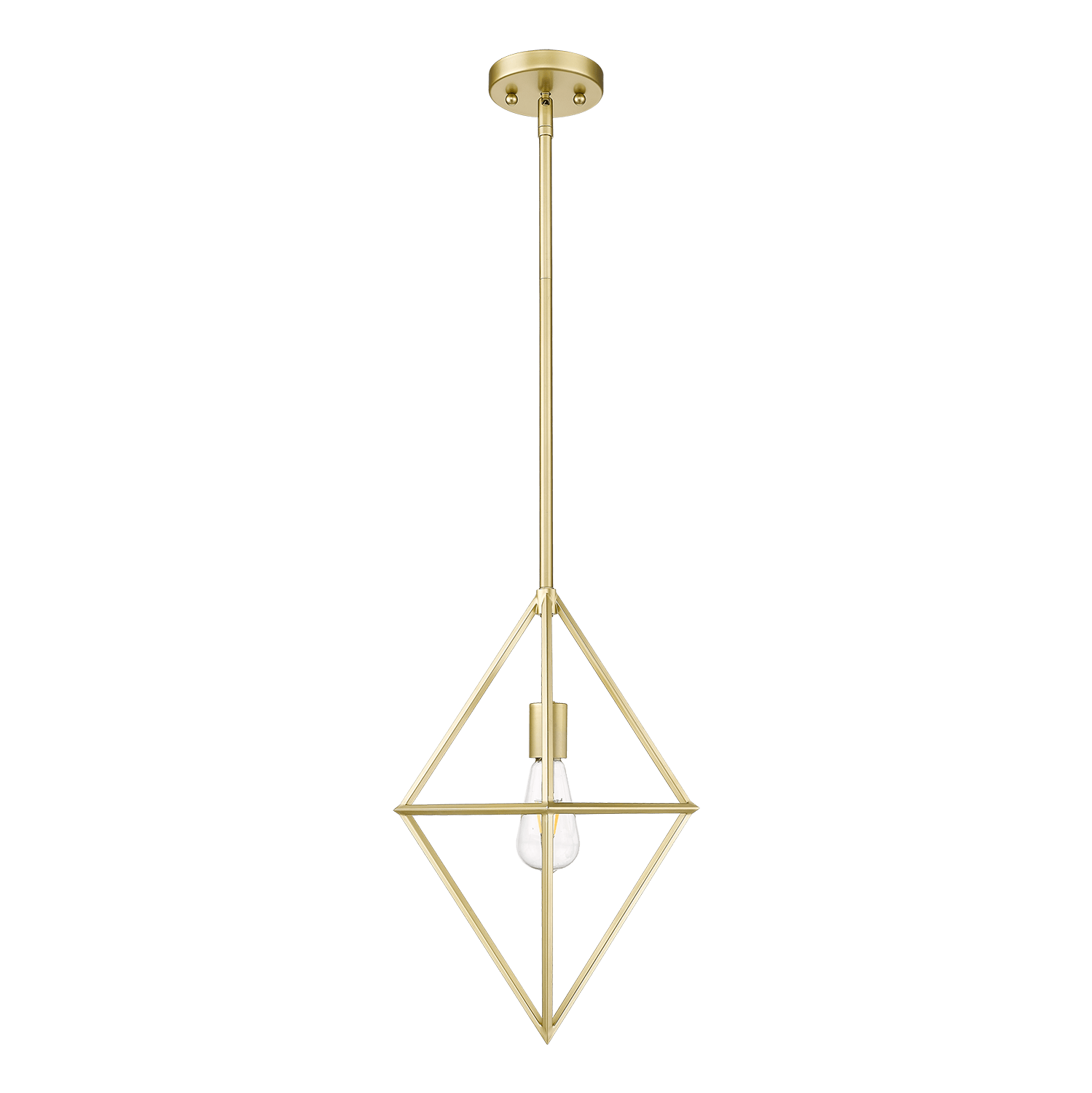 Gomez Modern 1-Light Single Geometric Pendant Light - Gold - Vivio Lighting
