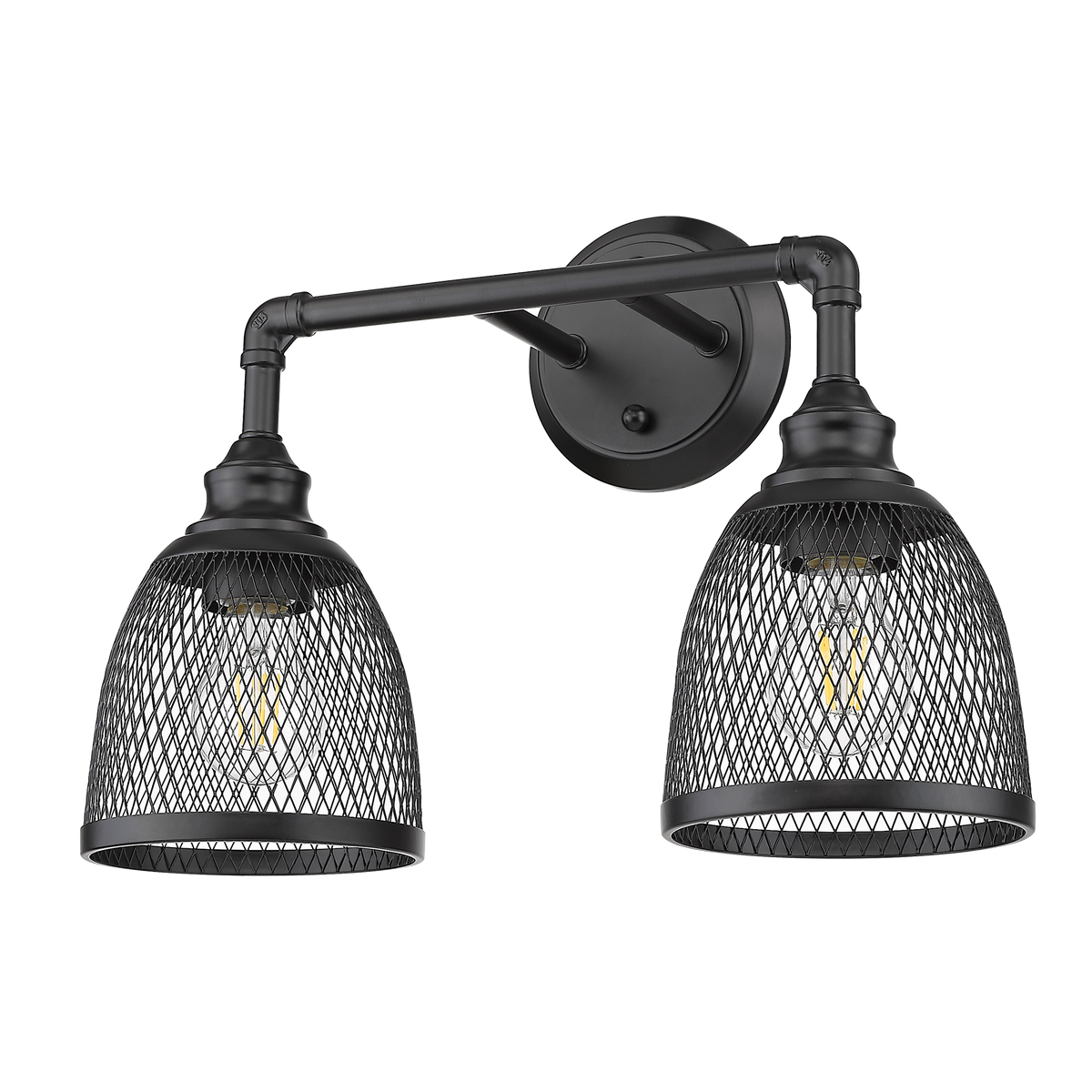 Matte black bathroom vanity light fixtures - Vivio Lighting