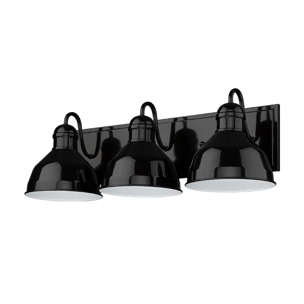 Black vanity light wall sconces with 3 light - Vivio Lighting