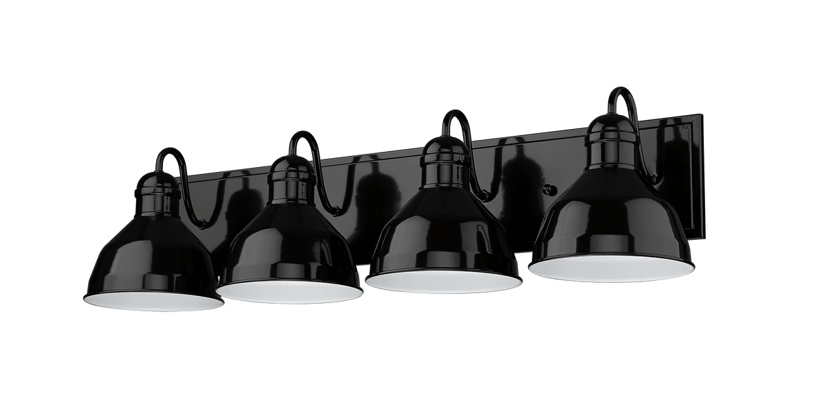 Black vanity light wall sconces with 4 light - Vivio Lighting