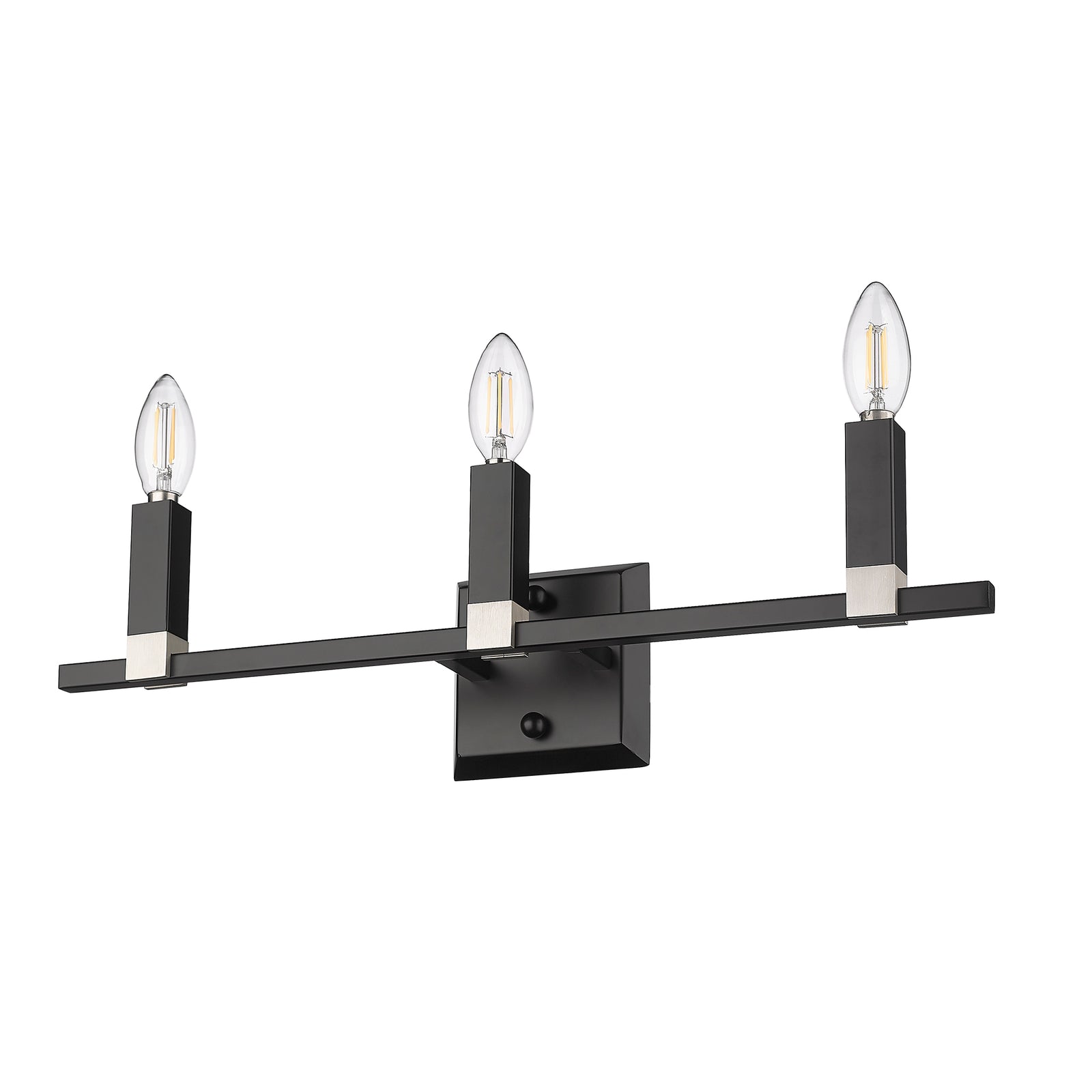 Modern black candle vanity light wall sconces - Vivio Lighting