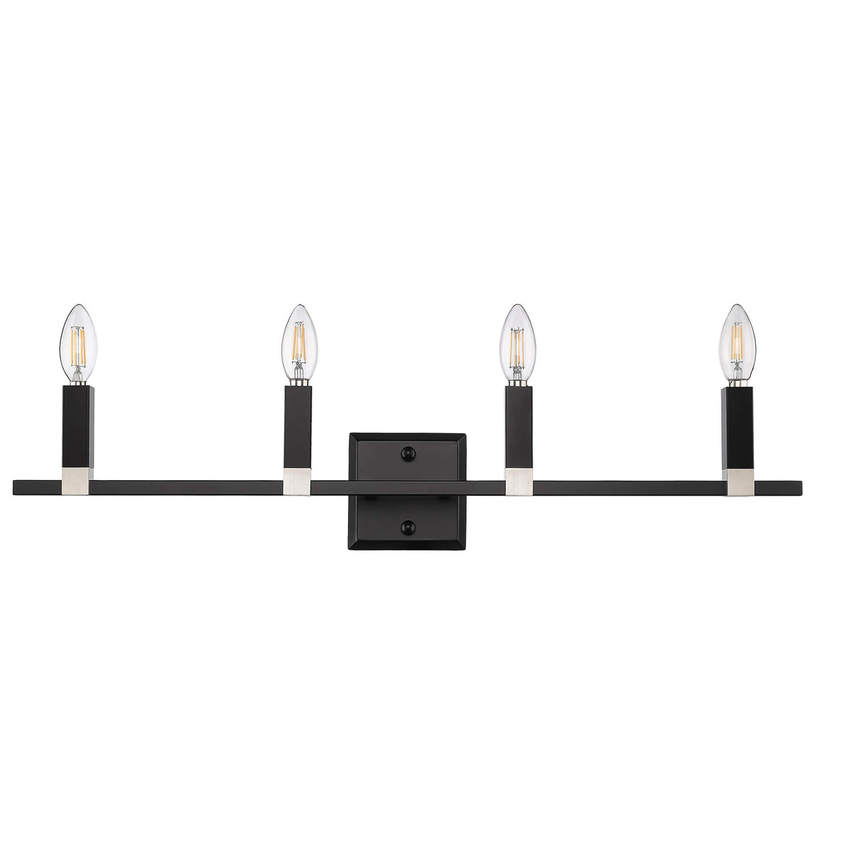 Modern black candle vanity light wall sconces - Vivio Lighting