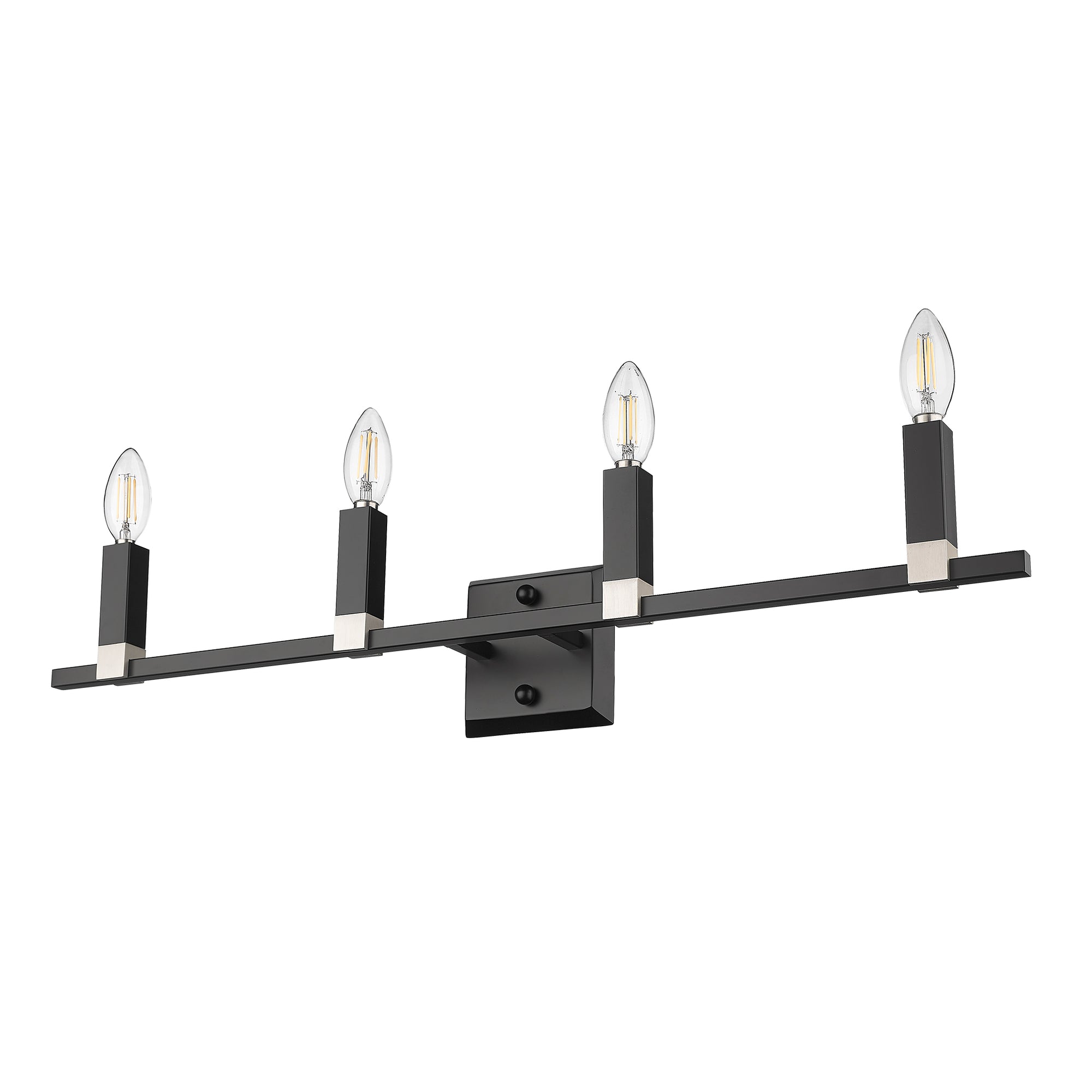 Modern black candle vanity light wall sconces - Vivio Lighting