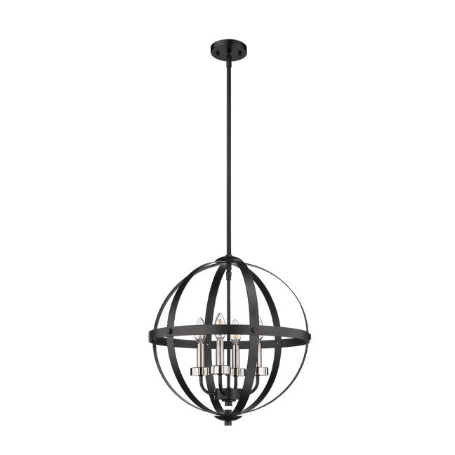 Black modern pendant light for kitchen island - Vivio Lighting