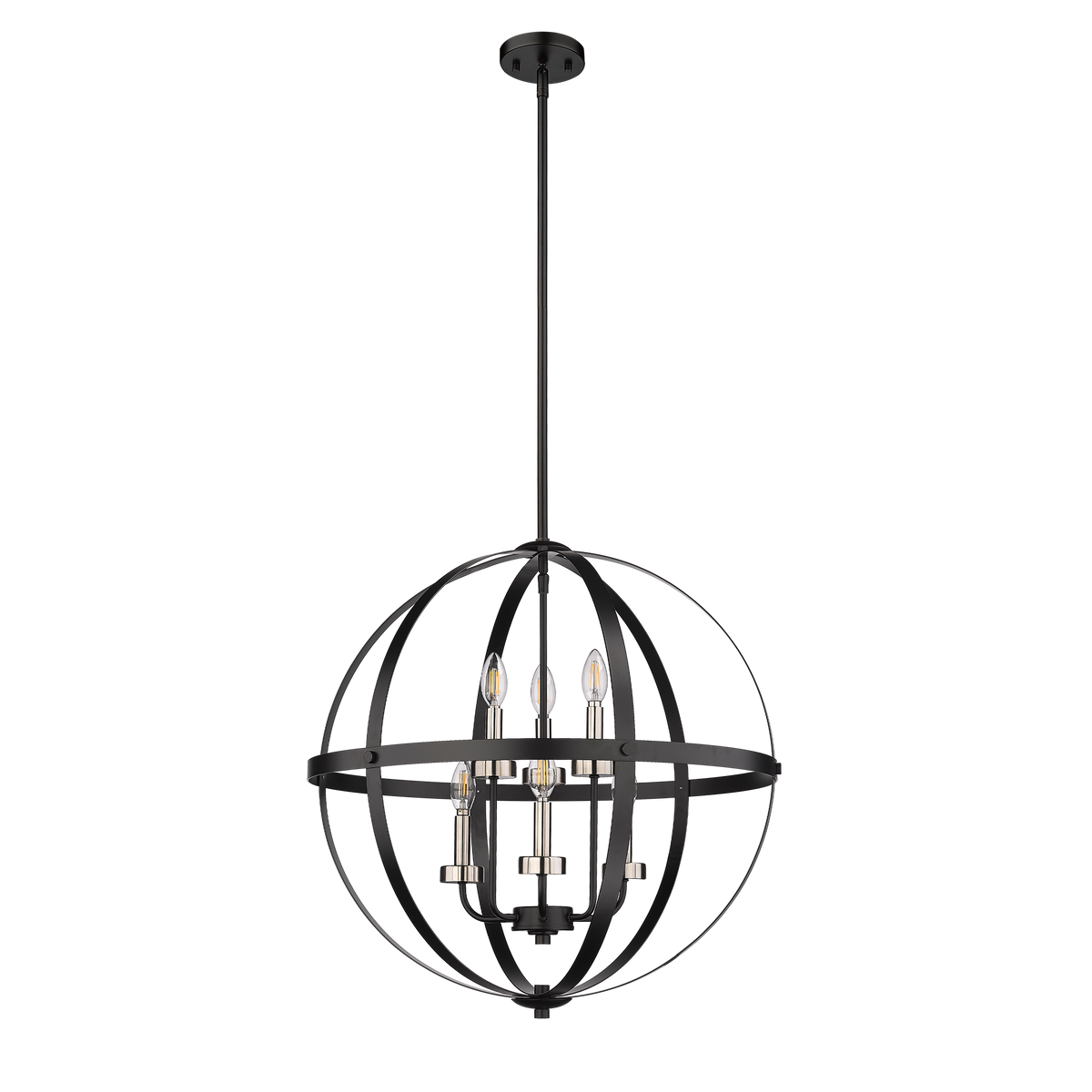 Black modern pendant light for kitchen island - Vivio Lighting