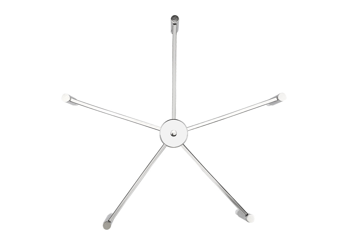 Polished nickel vintage candle chandelier bottom - Vivio Lighting