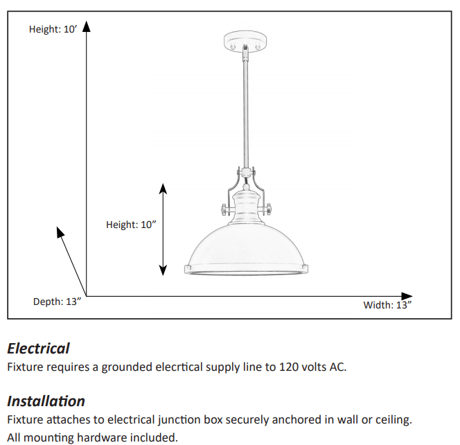Alix 1-Light Industrial Farmhouse Hanging Light Pendant with Metal Shade - Nickel - Vivio Lighting