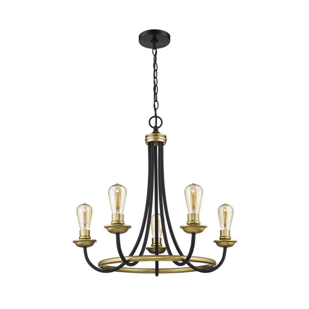 Black gold candelabra chandelier light fixture contemporary