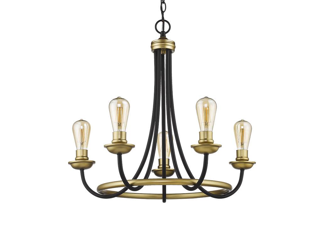 Black gold candelabra chandelier light fixture contemporary