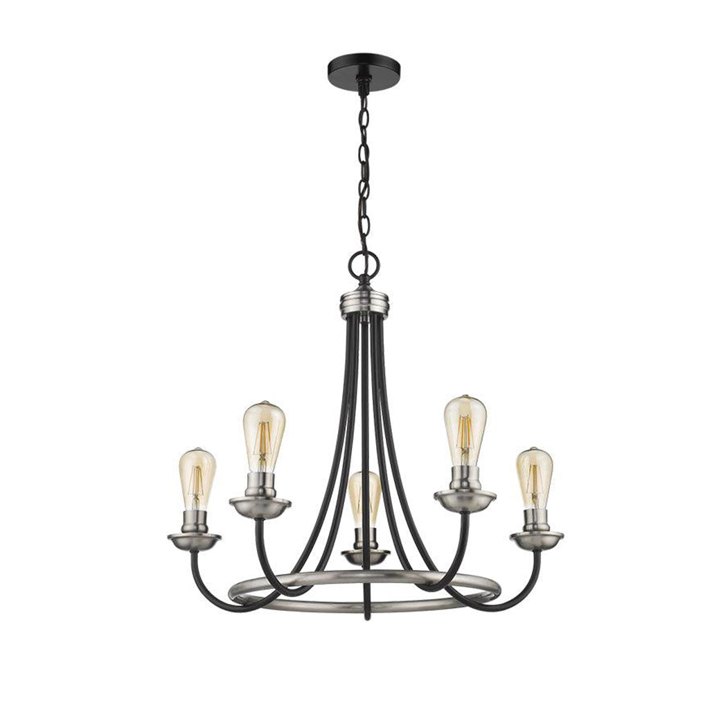 Black nickel candelabra chandelier light fixture contemporary
