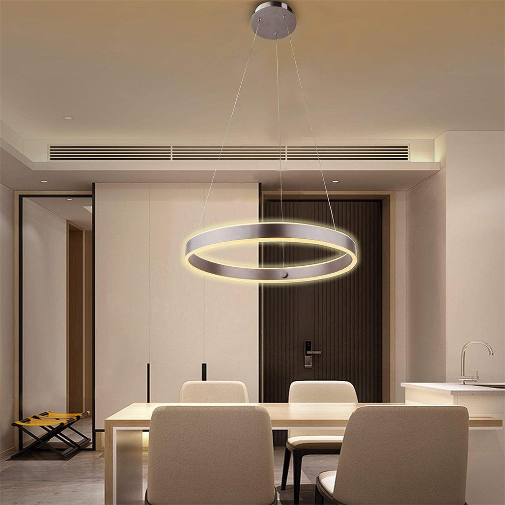 Modern ring chandelier with led light over table - Vivio Lighting