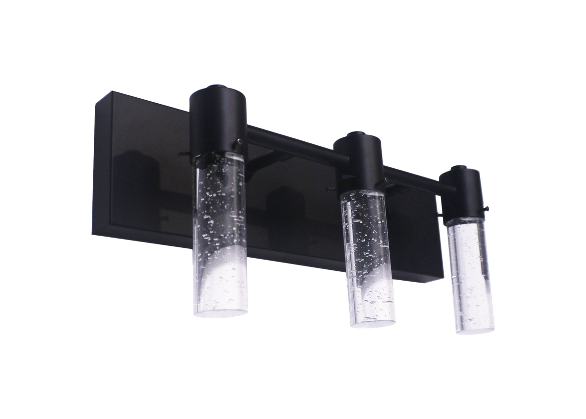 Modern black led vanity lights with 3 light - Vivio Lighting