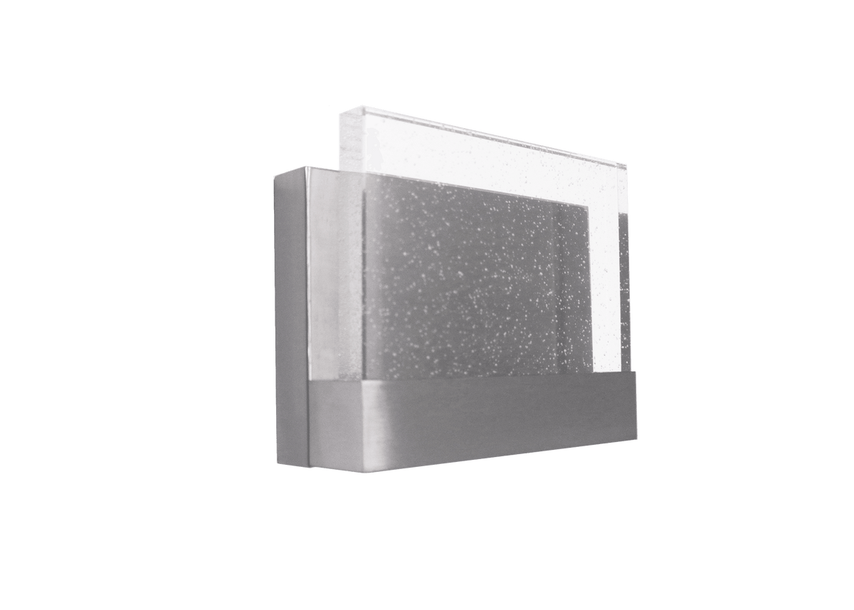 Nickel rectangle bubble wall light led - Vivio Lighting