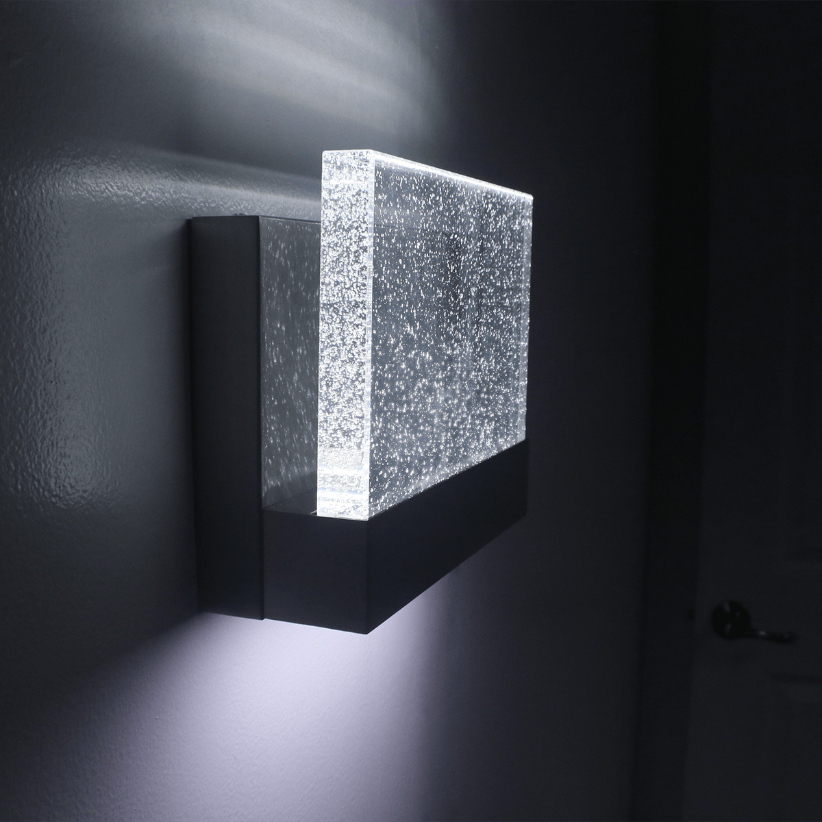 Black rectangle bubble wall light led - Vivio Lighting