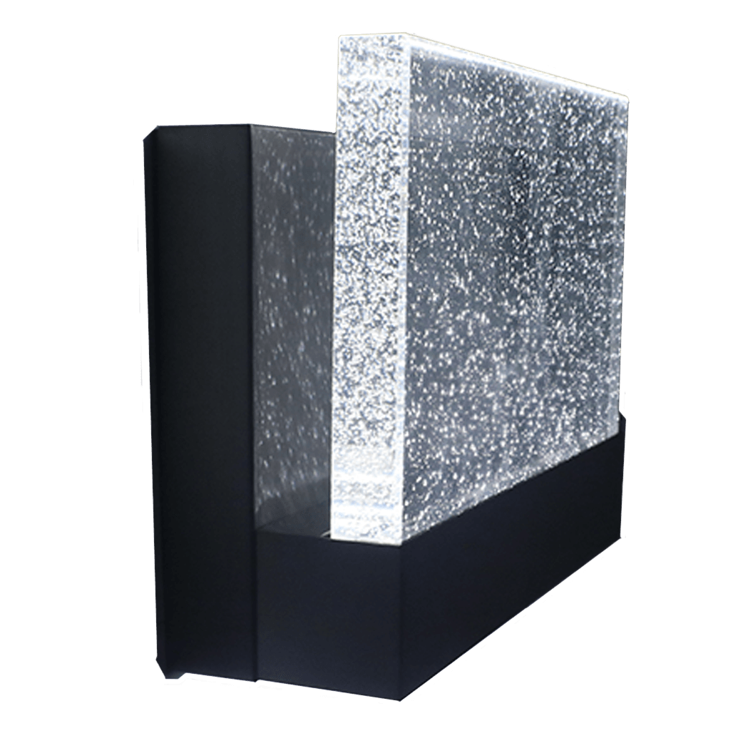 Black rectangle bubble wall light led - Vivio Lighting