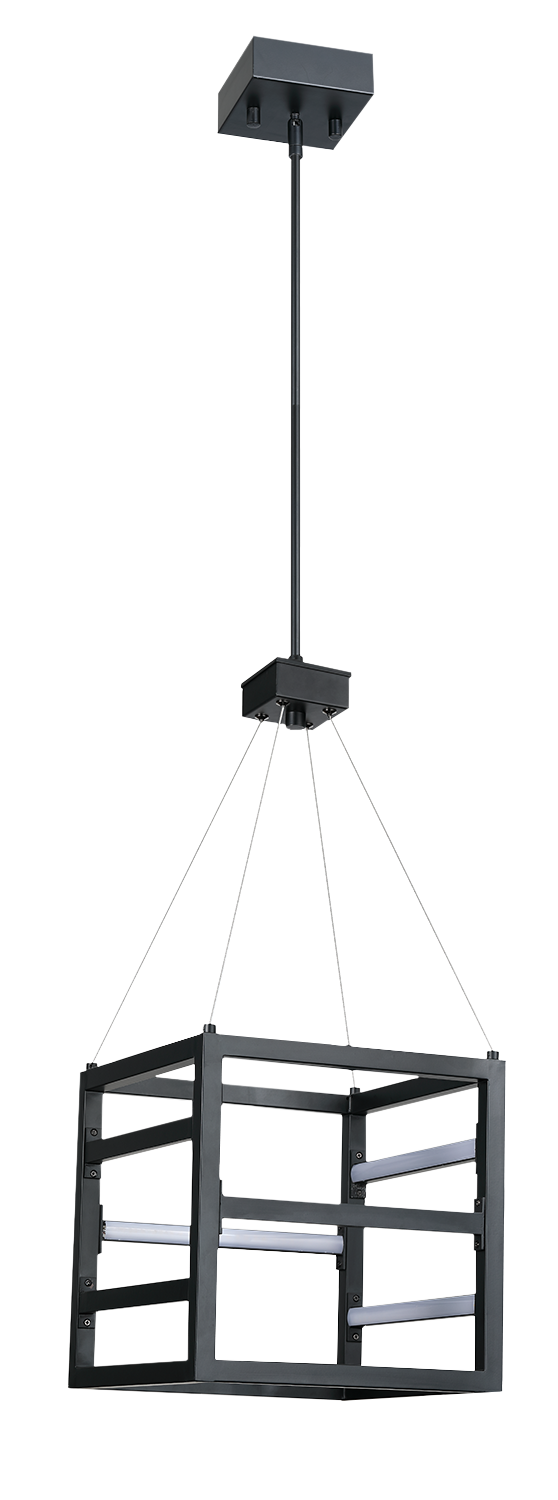 Black led cube light 12 inch - Vivio Lighting