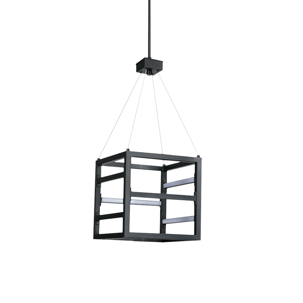 Black led cube light 12 inch - Vivio Lighting