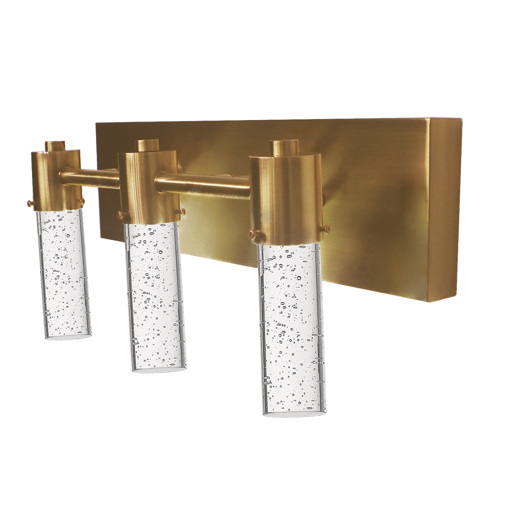 Modern gold led vanity lights with 3 light - Vivio Lighting