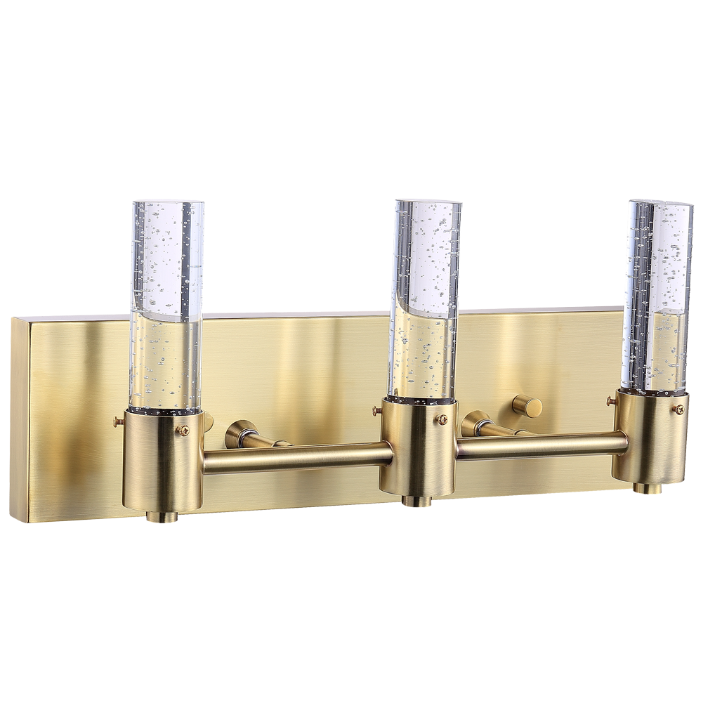 Modern gold led vanity lights with 3 light - Vivio Lighting