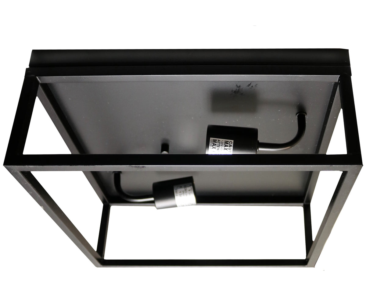 Black square flush mount ceiling light - Vivio Lighting